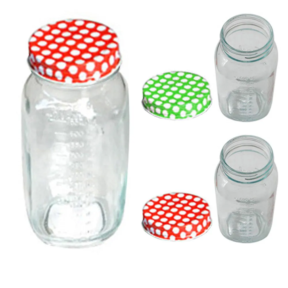 10 Pack Clear Mason Jars 750 ml Wide Mouth Glass Lids Jelly Crafts Pint Wedding