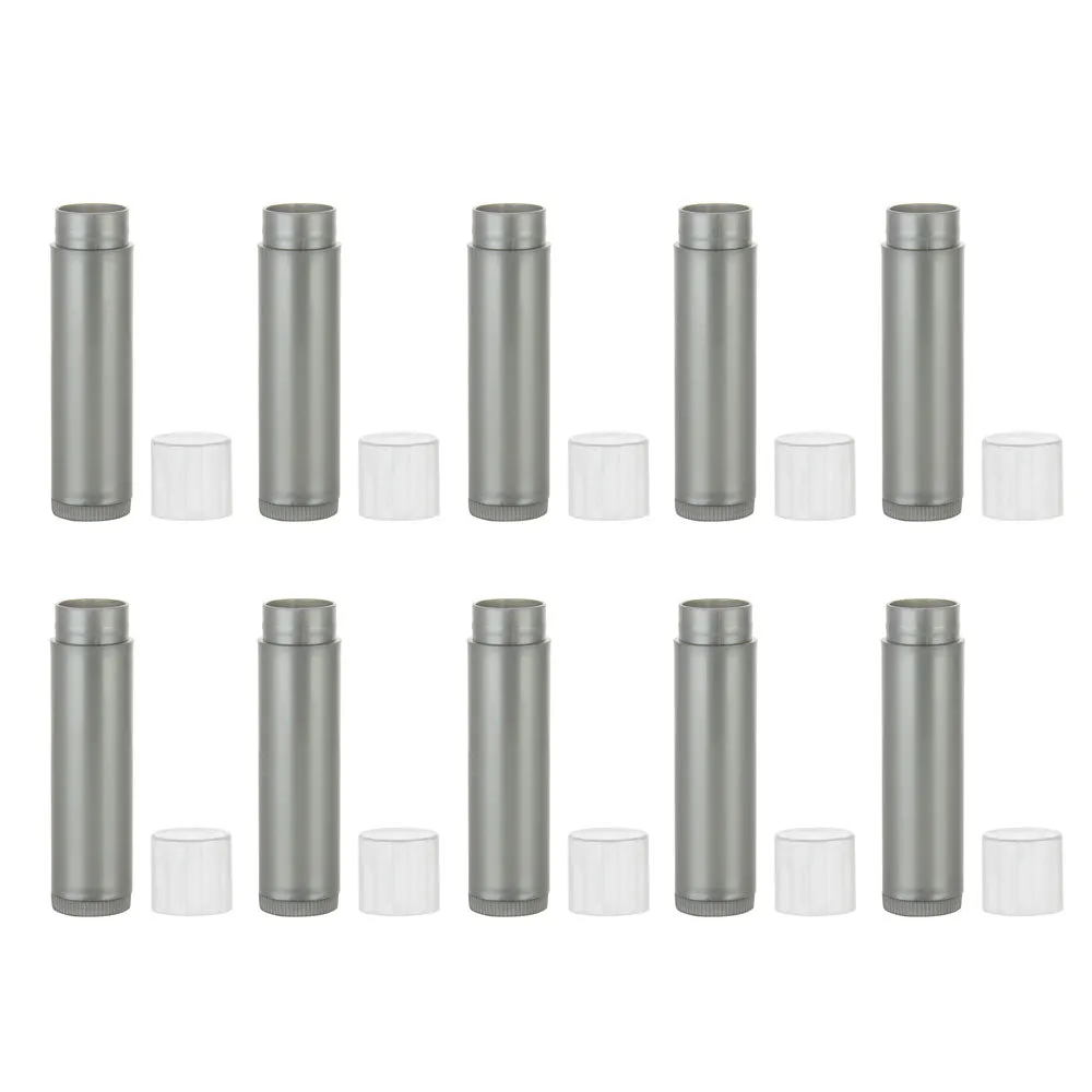 10 Pc Empty Lipstick Container Lip Balm Tube Case Caps Jars Chapstick BPA Free