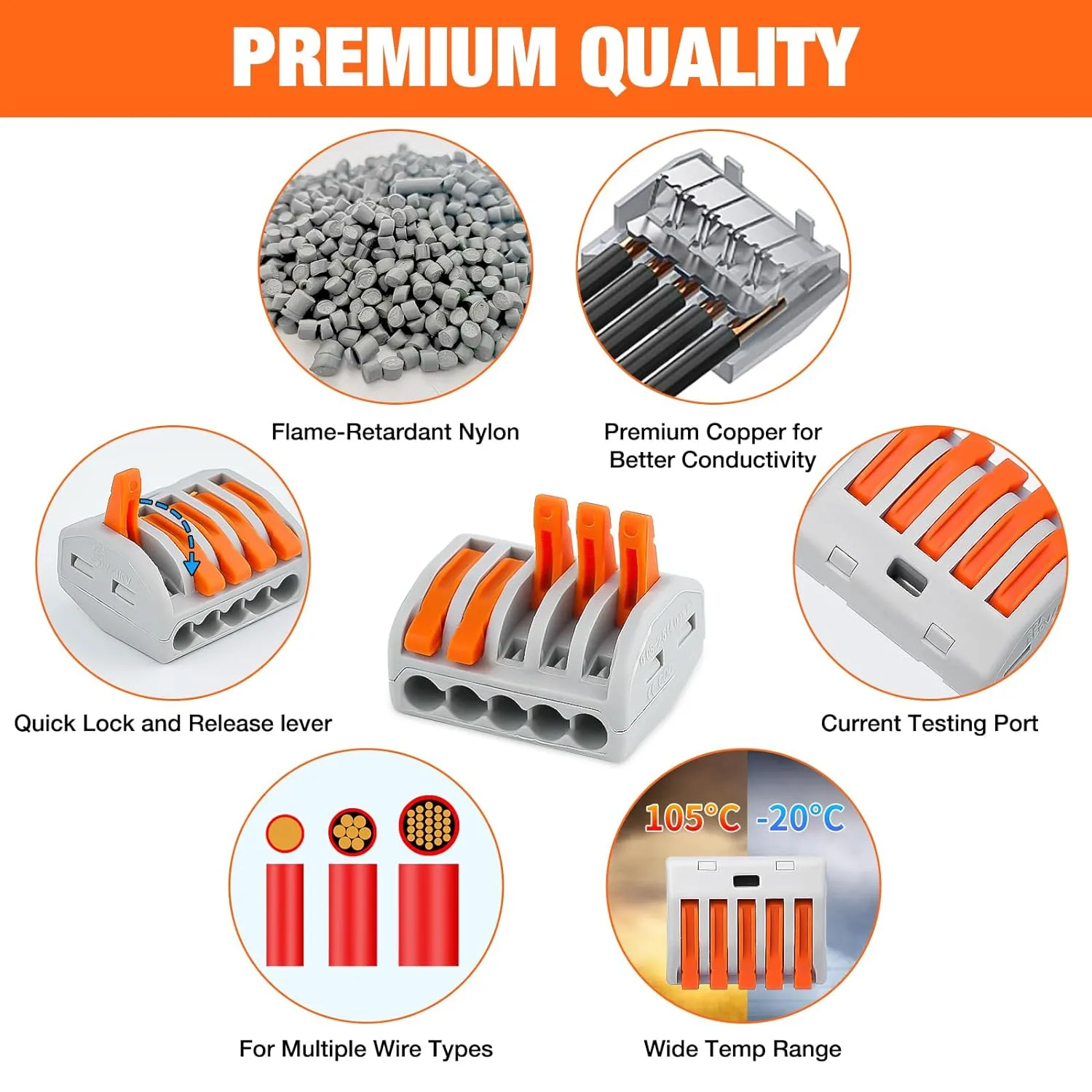 115Pcs Lever Wire Connectors Kit