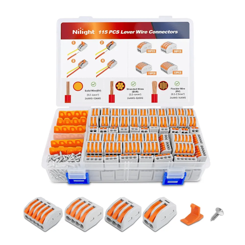 115Pcs Lever Wire Connectors Kit