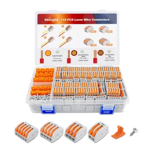 115Pcs Lever Wire Connectors Kit