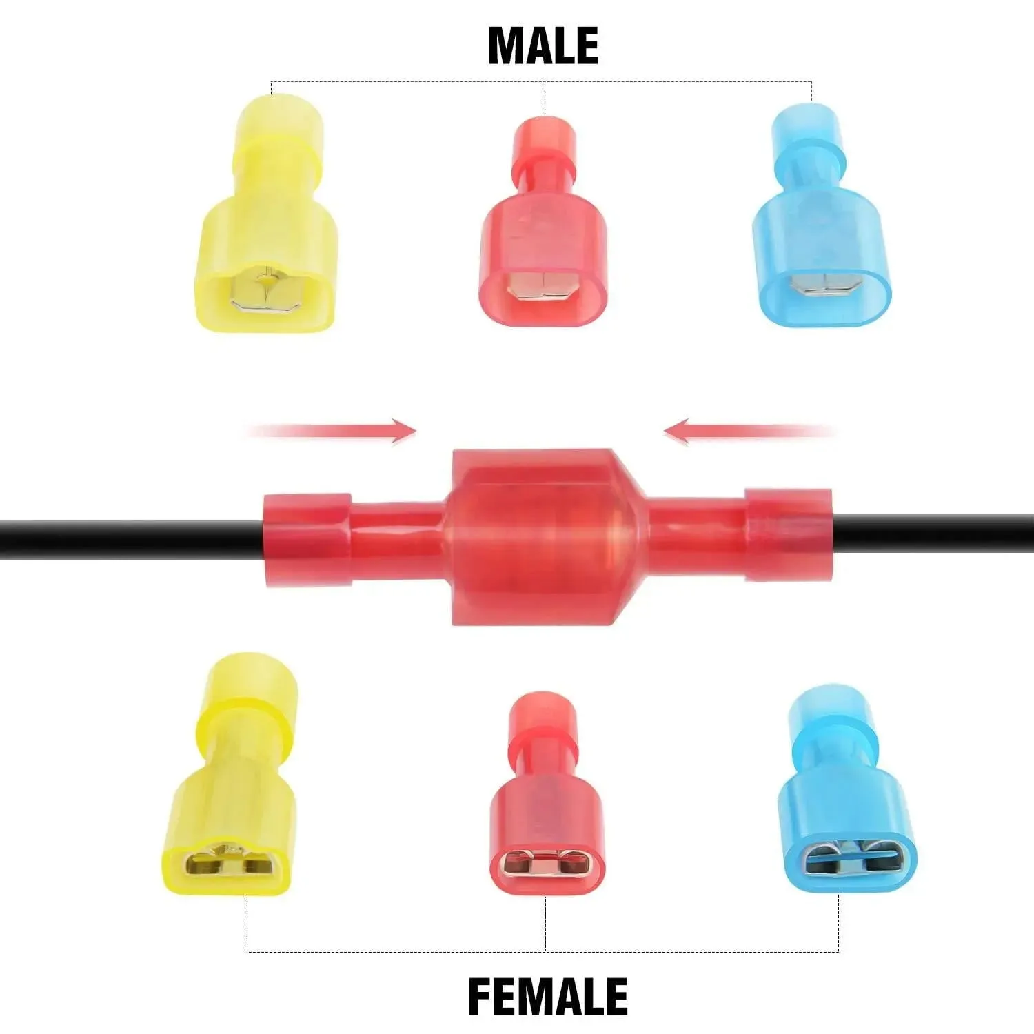 160Pcs Insulated Wire Crimp Terminal