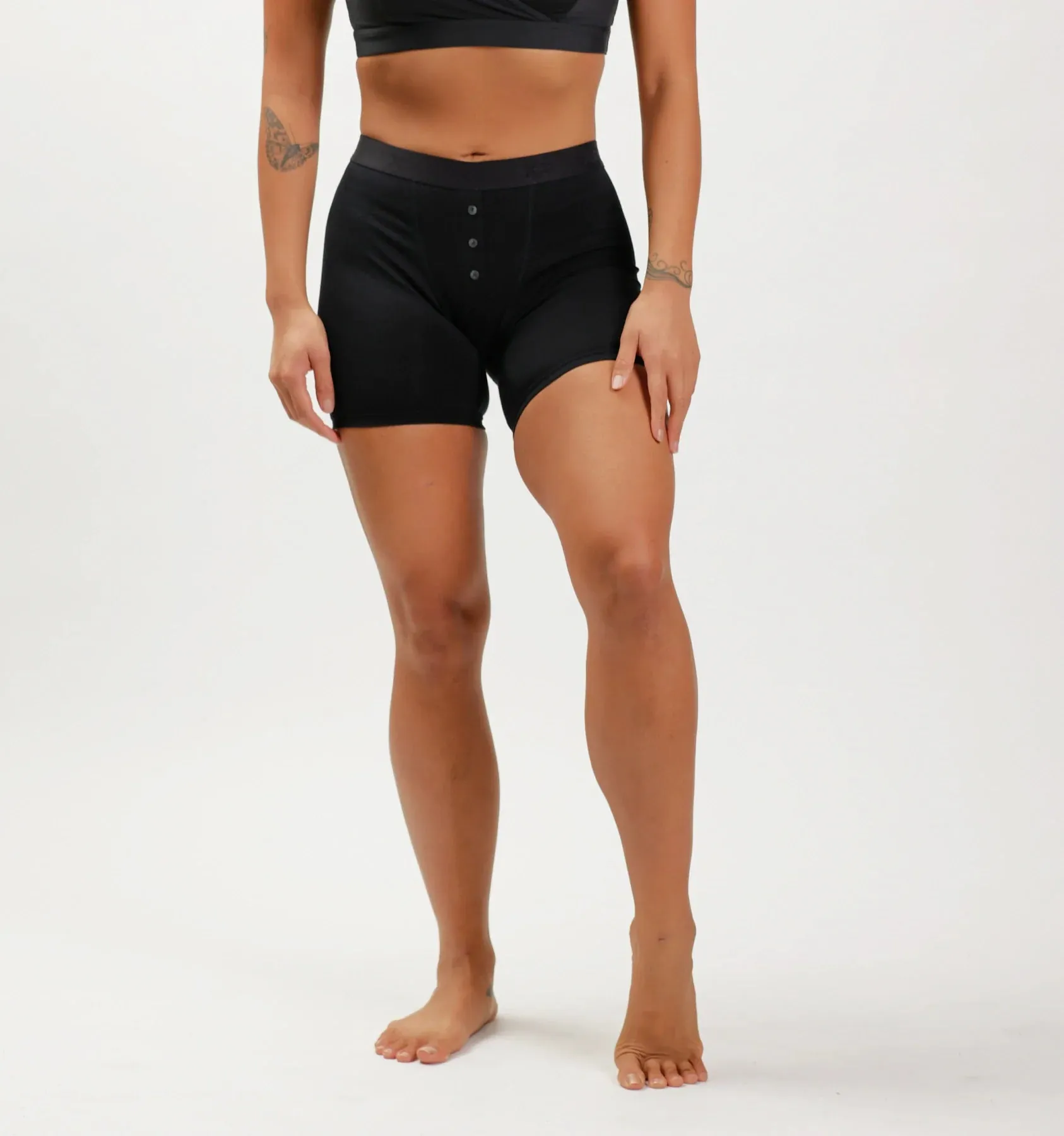 6" Fly Boxer Briefs - Black Logo