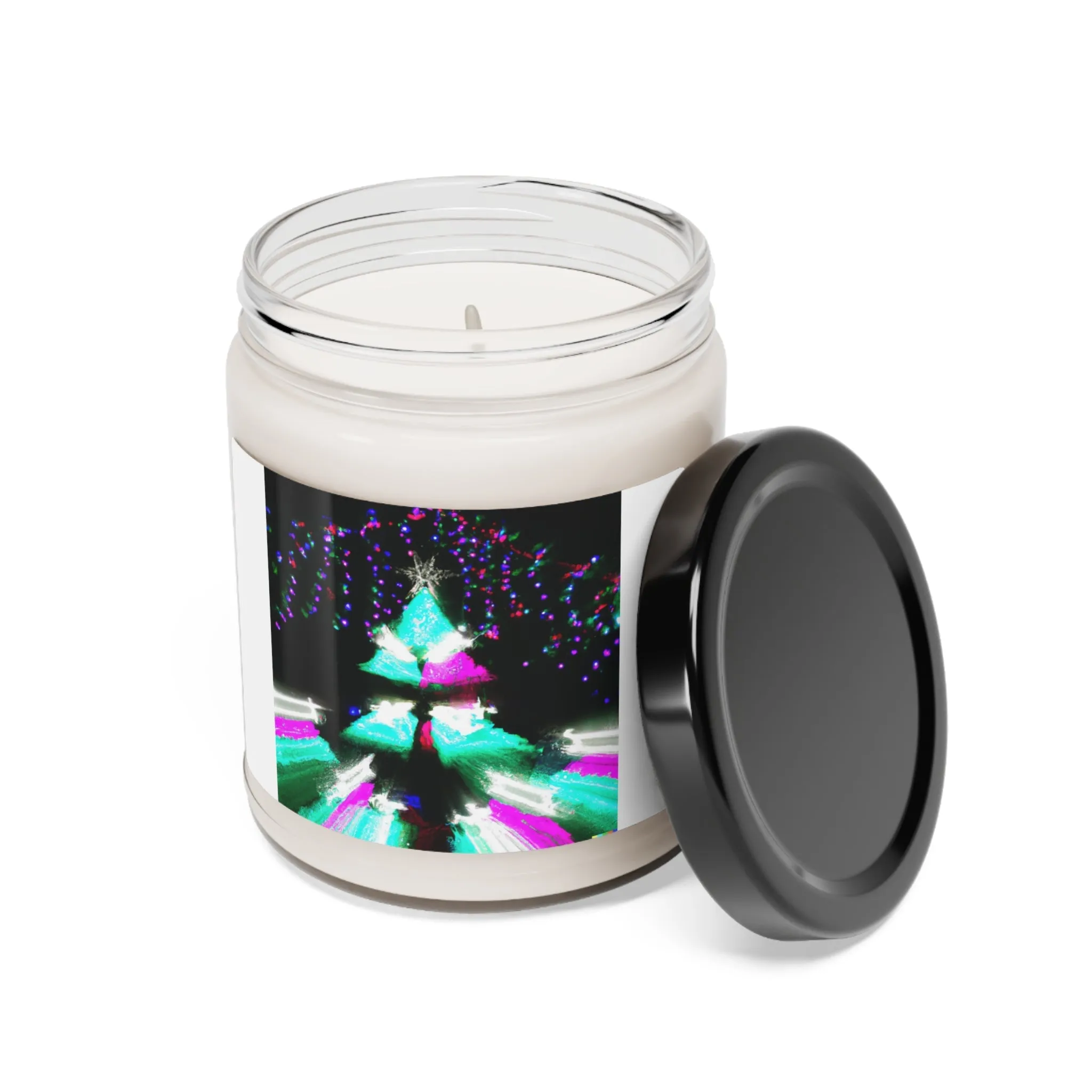 Abstract Christmas Tree Scented Soy Candle, 9oz