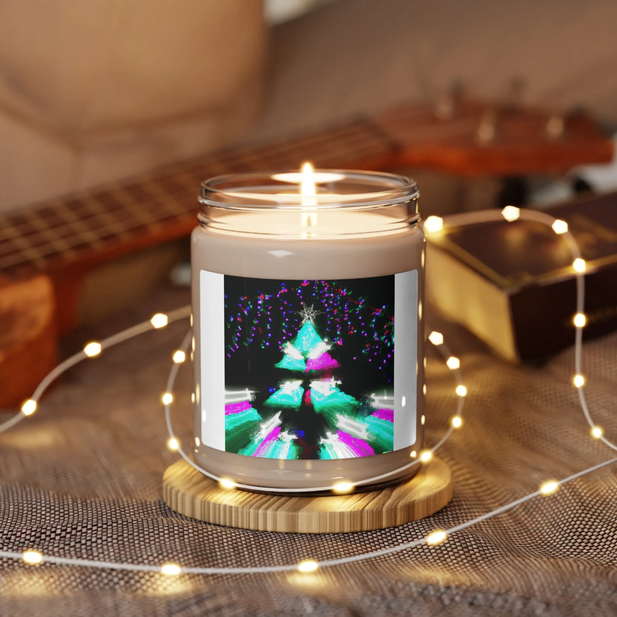 Abstract Christmas Tree Scented Soy Candle, 9oz