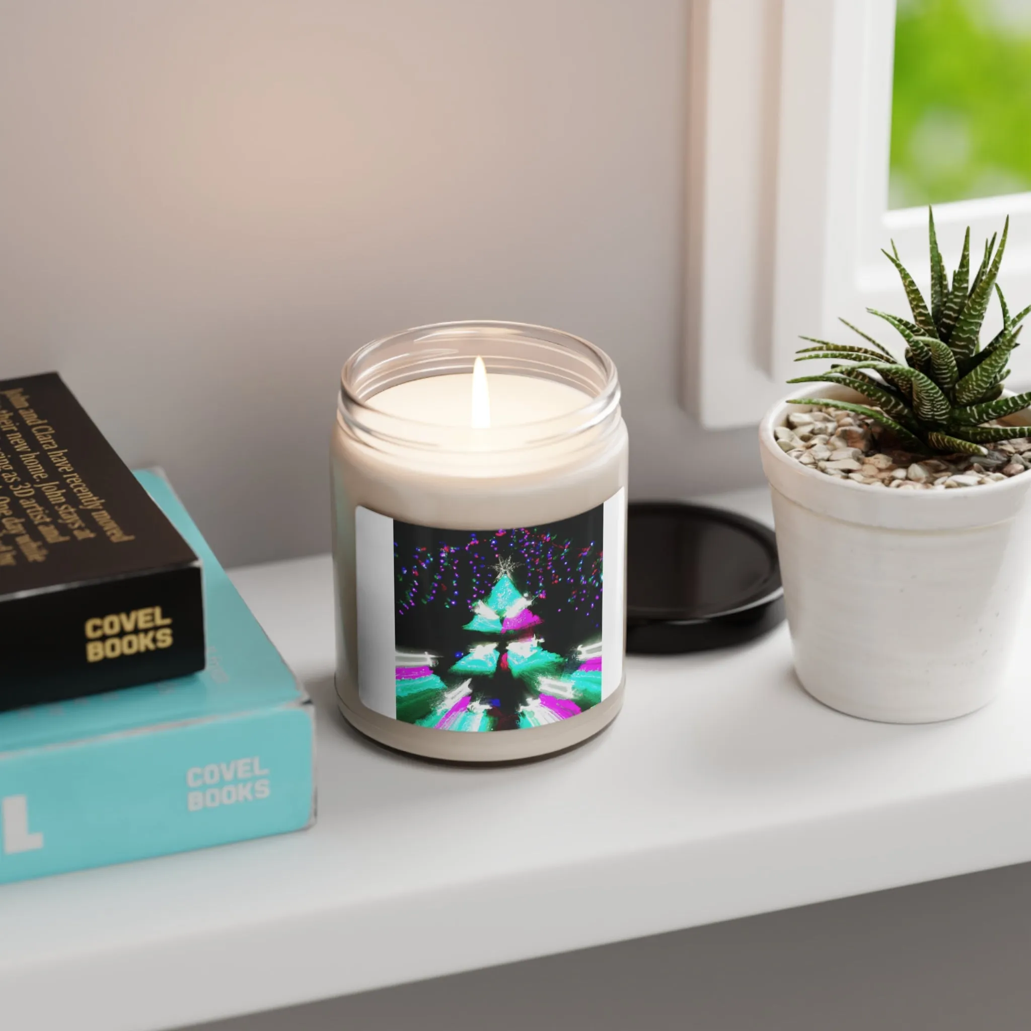 Abstract Christmas Tree Scented Soy Candle, 9oz