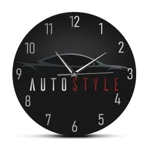 Auto Style Driving Car Logo Modern Silent Wall Clock Sports Vehicle Garage