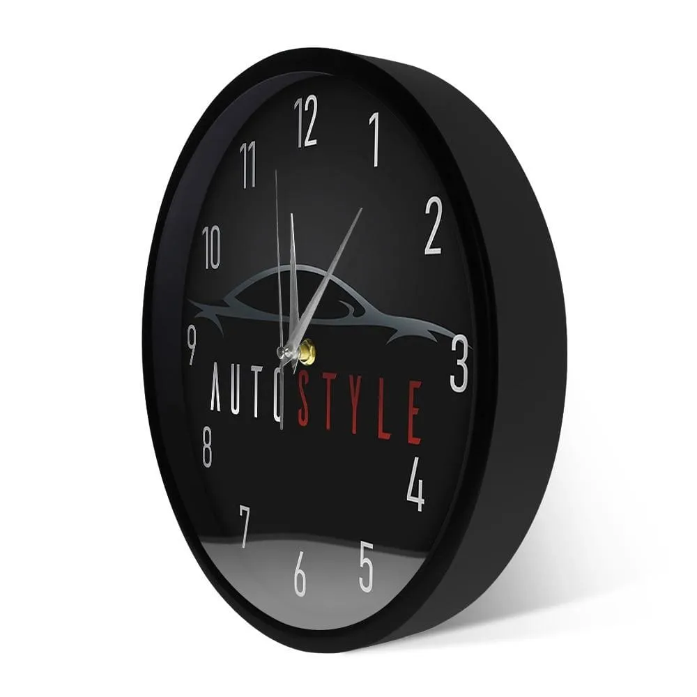 Auto Style Driving Car Logo Modern Silent Wall Clock Sports Vehicle Garage