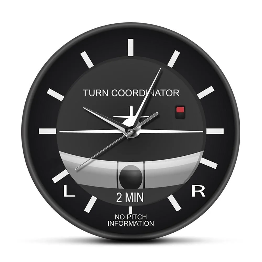 Aviation Classic Silent Non Ticking Wall Clock Aircraft Cockpit Style Face Wall