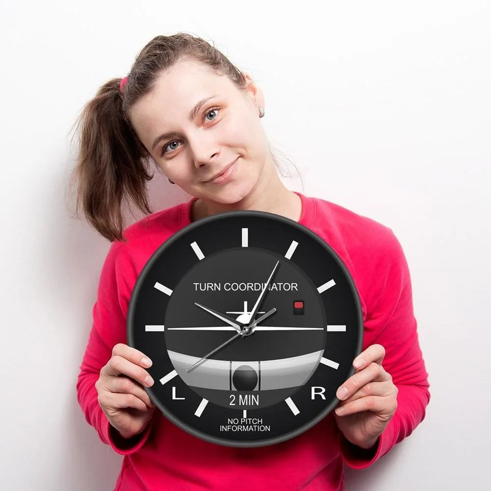 Aviation Classic Silent Non Ticking Wall Clock Aircraft Cockpit Style Face Wall