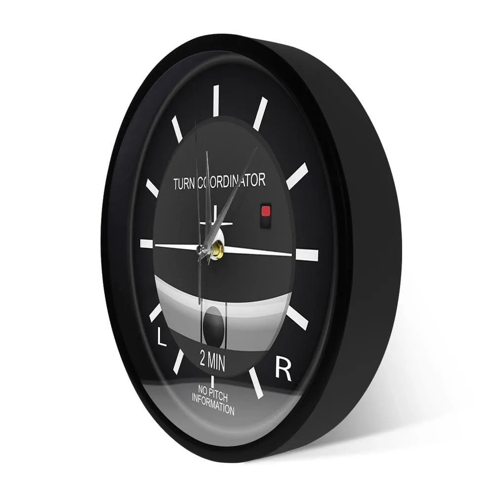 Aviation Classic Silent Non Ticking Wall Clock Aircraft Cockpit Style Face Wall