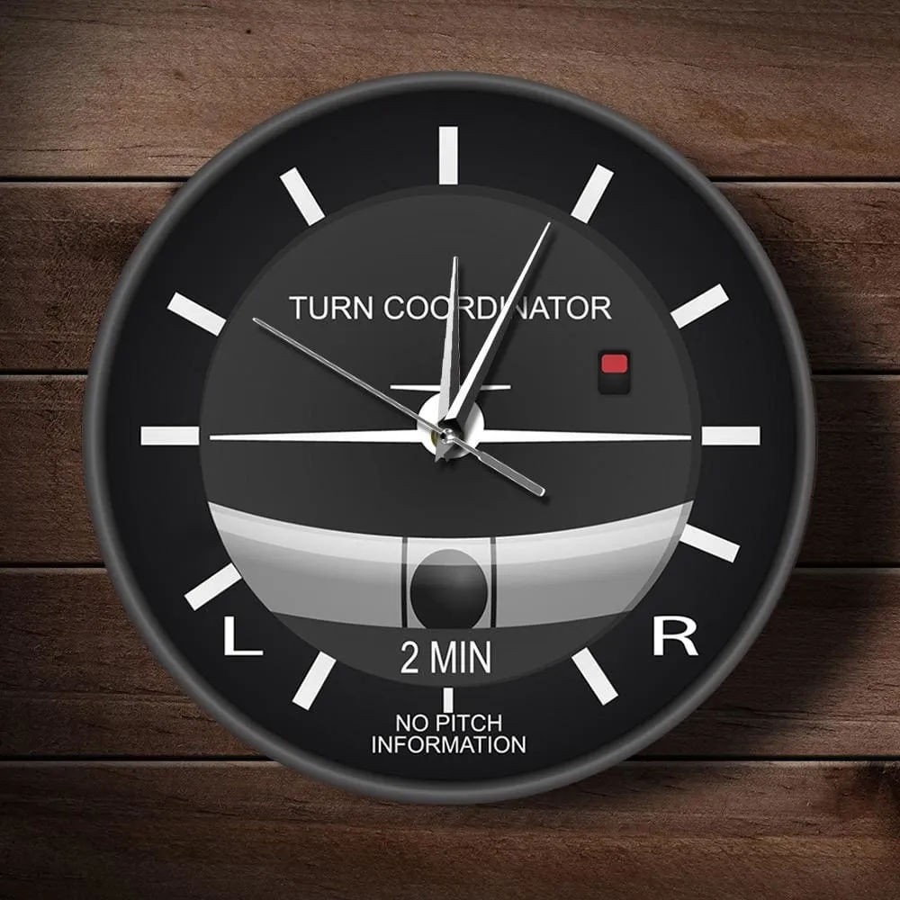 Aviation Classic Silent Non Ticking Wall Clock Aircraft Cockpit Style Face Wall