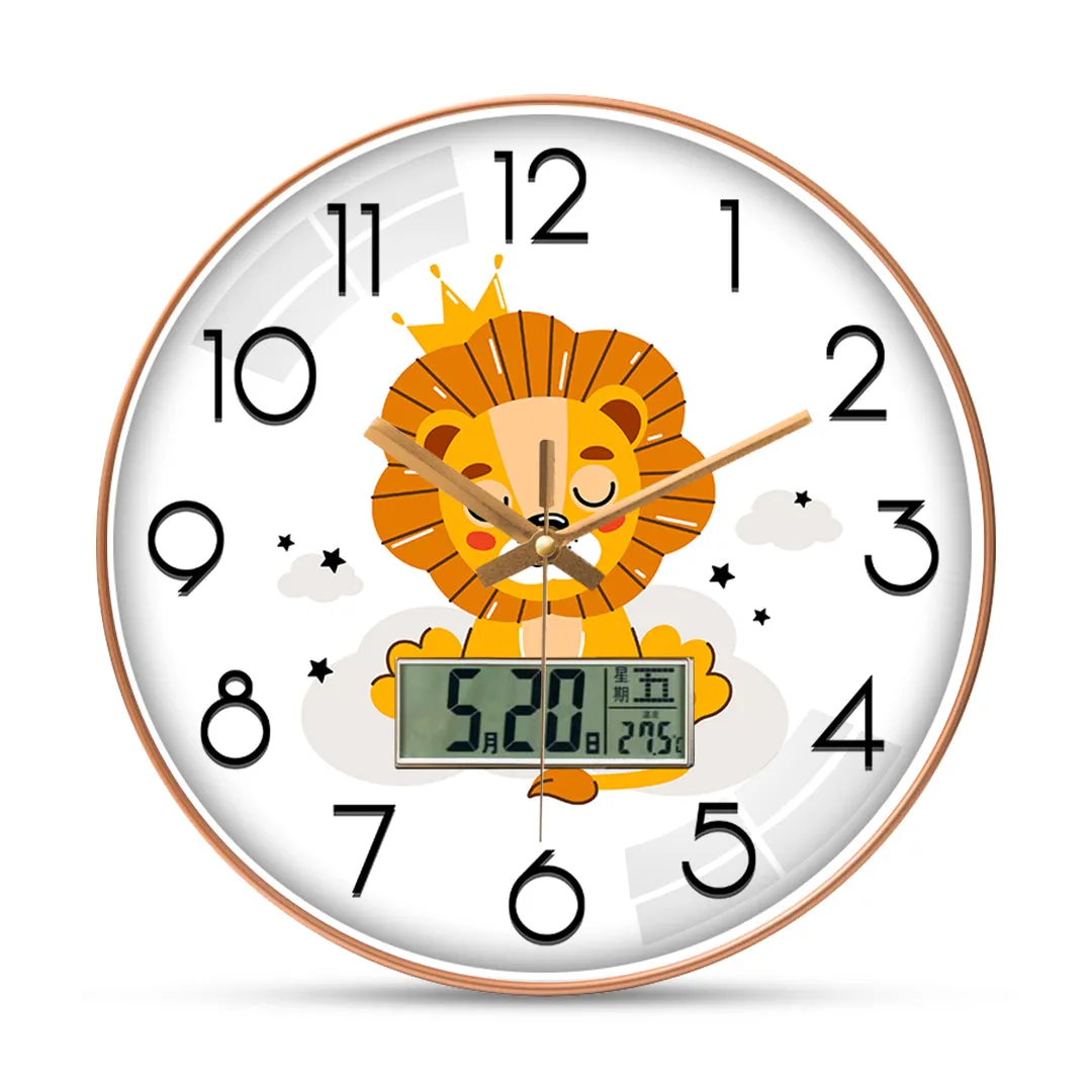 Baby lion wall clock