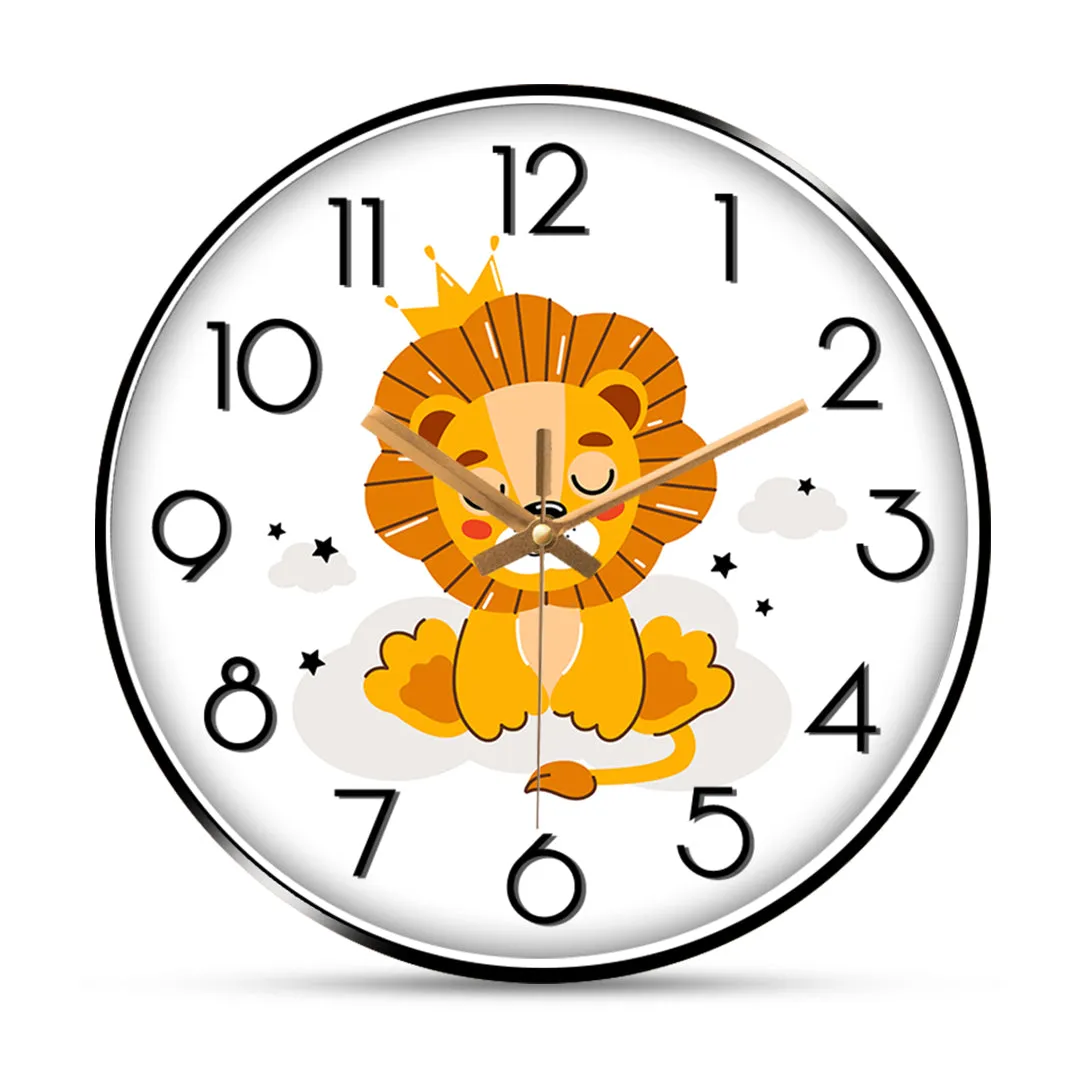 Baby lion wall clock
