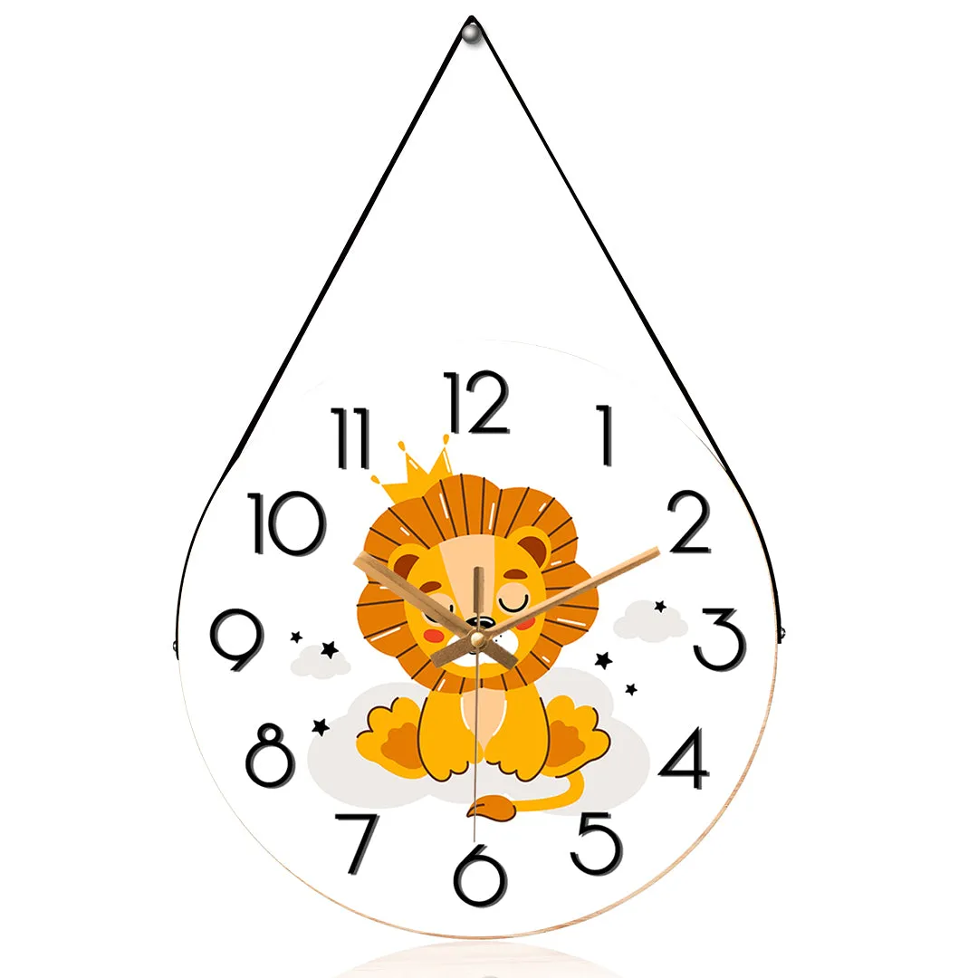 Baby lion wall clock