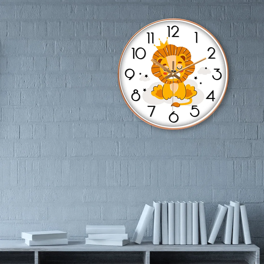 Baby lion wall clock