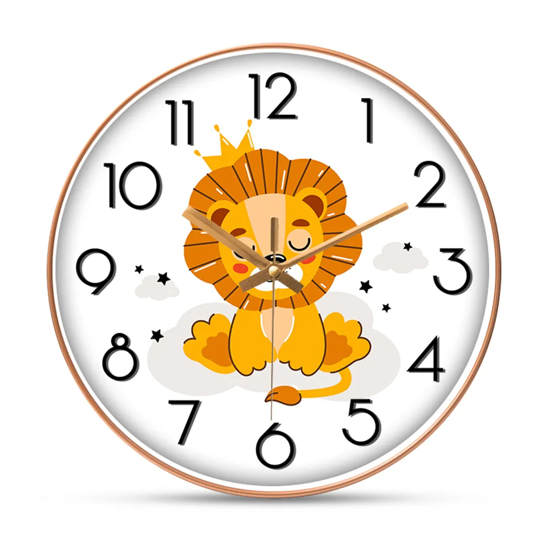 Baby lion wall clock