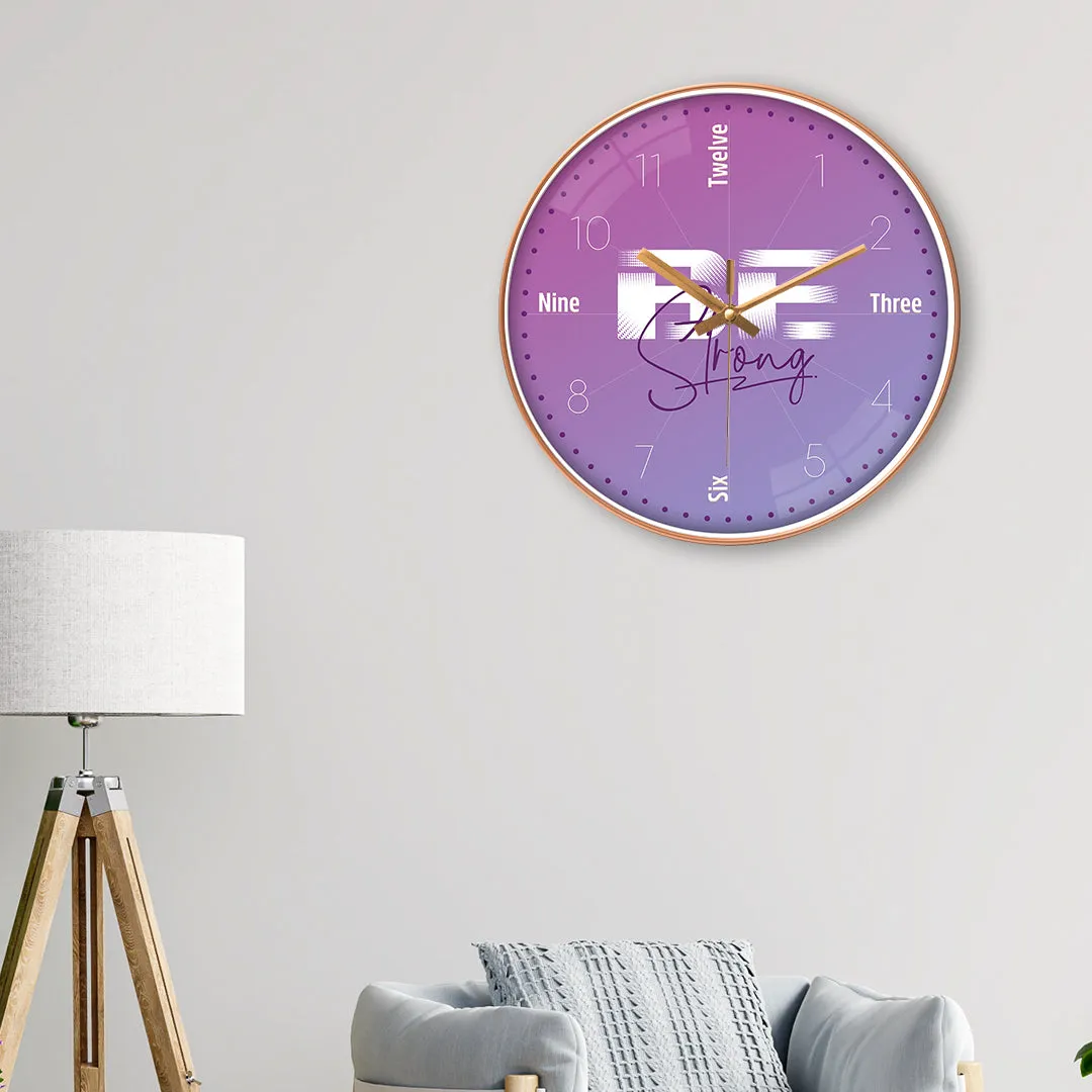 Be strong motivational wall clock