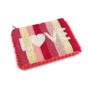 Beaded Purse - Pink Love