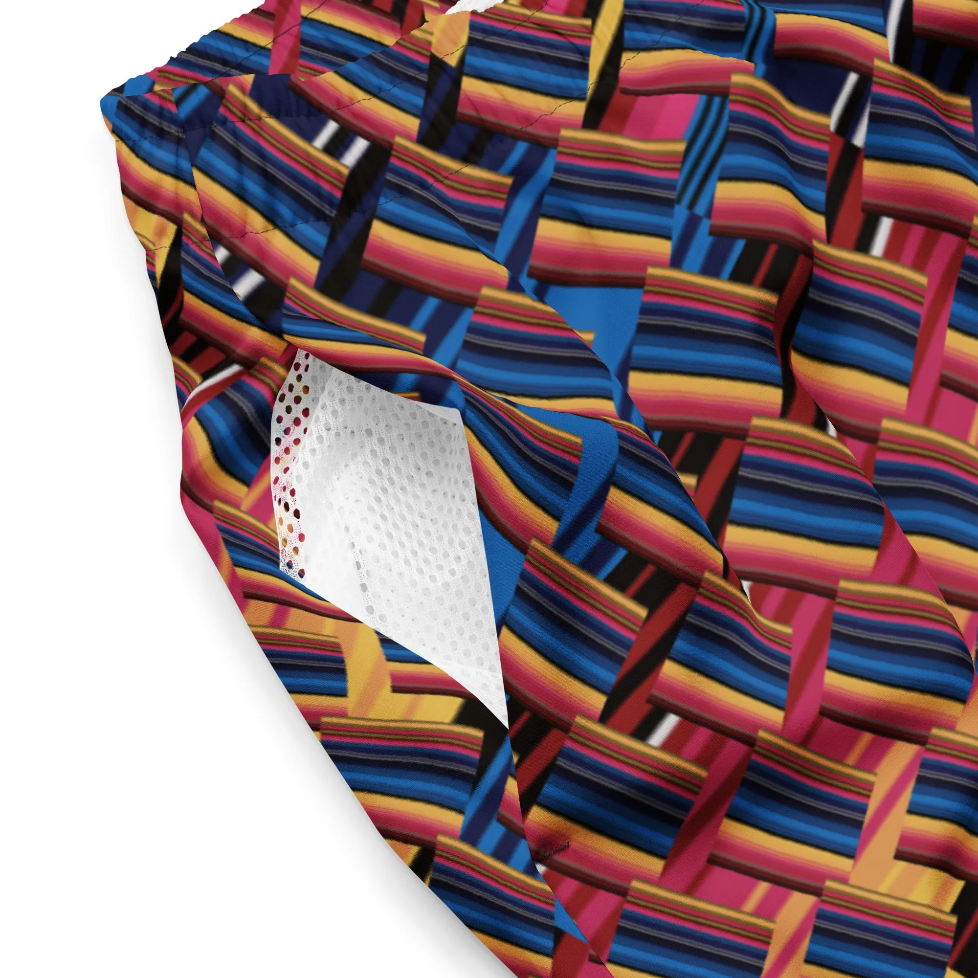 Colored Lines Men's swim trunks