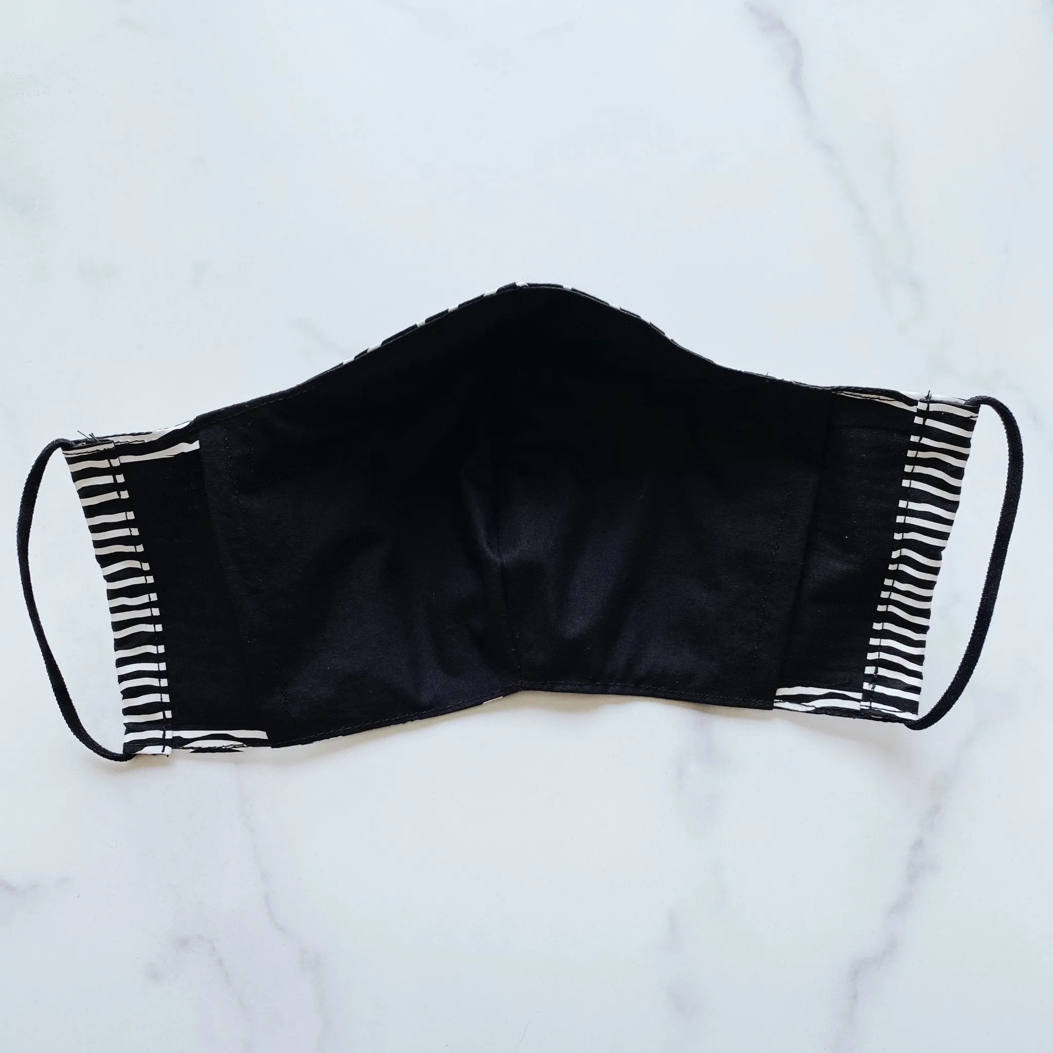 Dark Waves Fabric Face Mask with Filter Pocket and Nose Wire