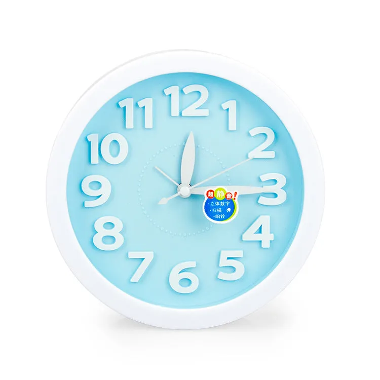 Fashion Creative Candy Color Simple Stereo Digital Mute Alarm Clock