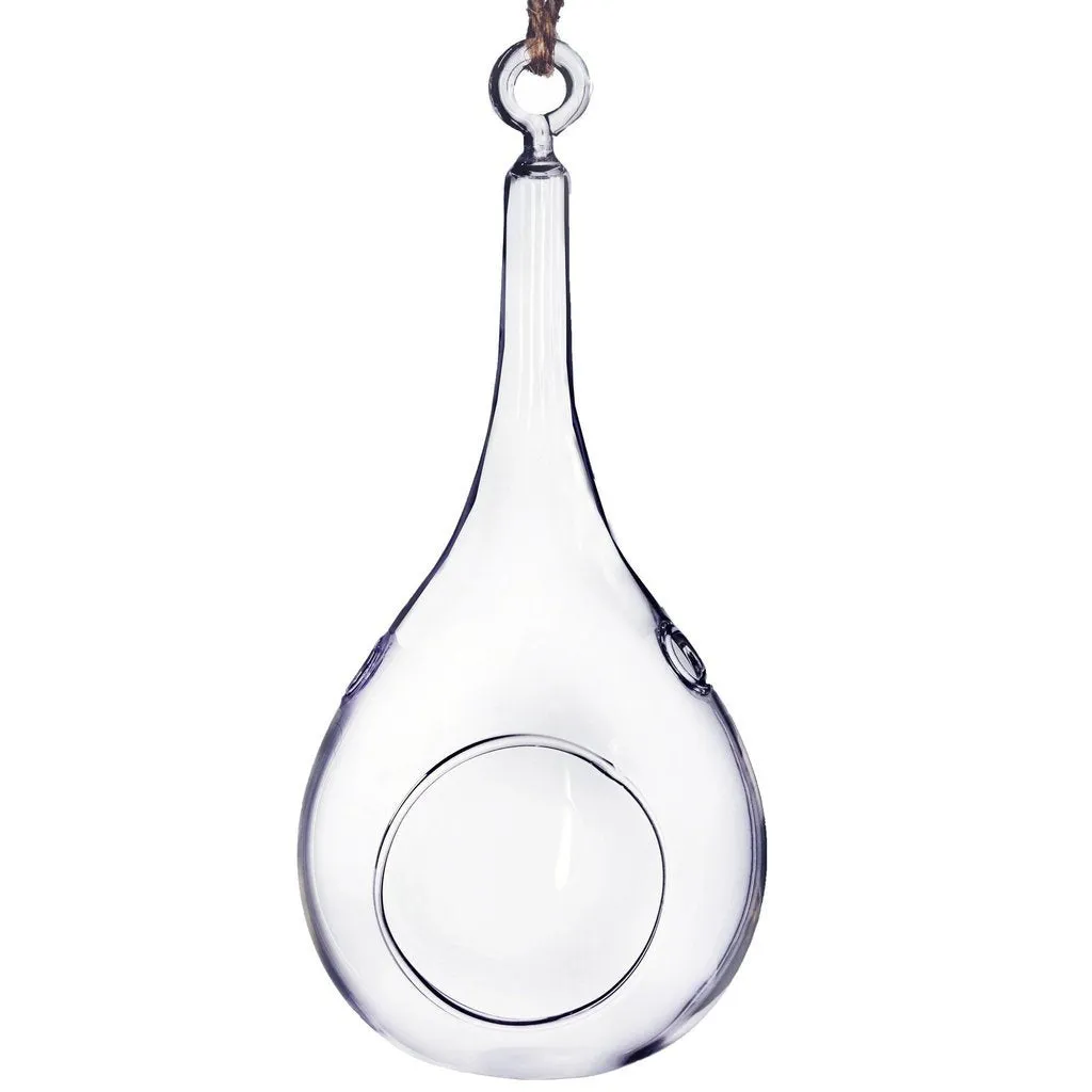 Freefalling Teardrop Glass Terrarium 6/pk