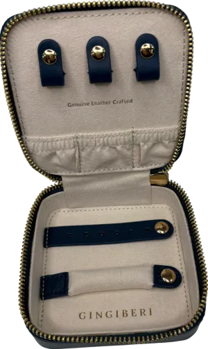 Gingiberi Navy Elegance Travel Jewellery Case