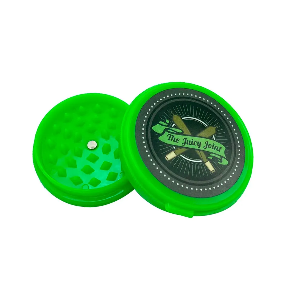 Juicy Joint - 60mm Acrylic Herb Grinder - 3 Part Magnetic Neon