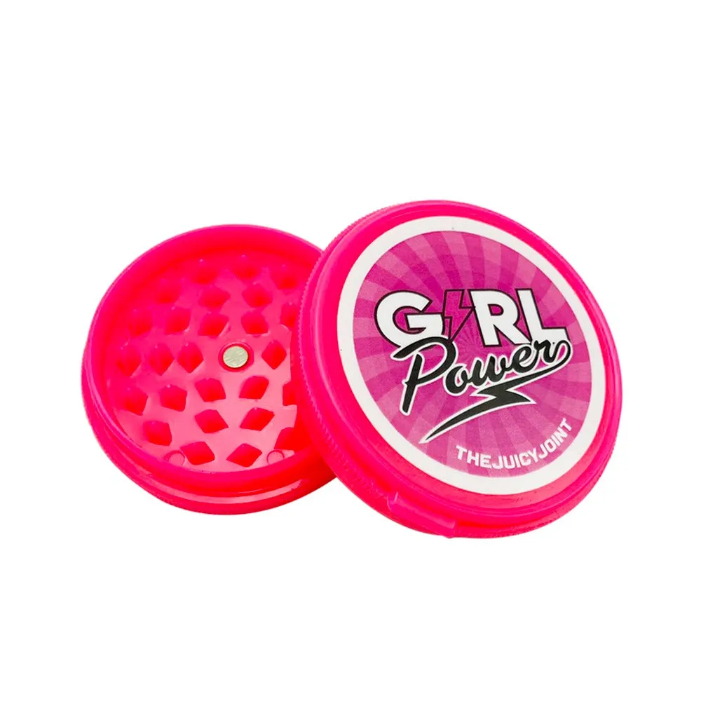 Juicy Joint - 60mm Acrylic Herb Grinder - 3 Part Magnetic Neon