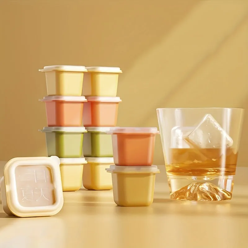 Large Silicone Ice Cube Tray with Lid  BPAFree Reusable