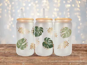 LEAVES Glass Can Cup
