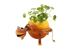 Metal Turtle Planter Succulent Pot with Pot Liner
