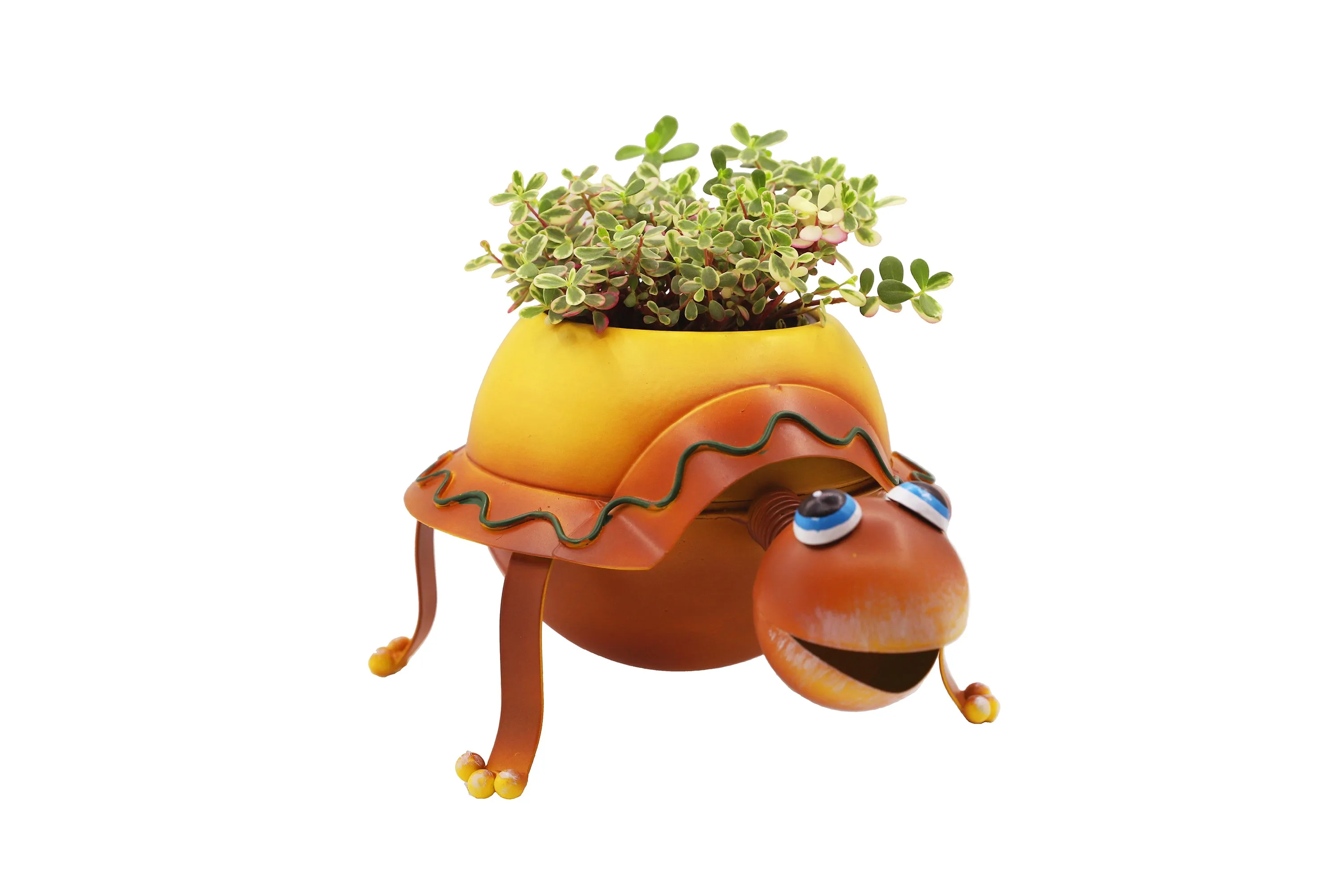 Metal Turtle Planter Succulent Pot with Pot Liner