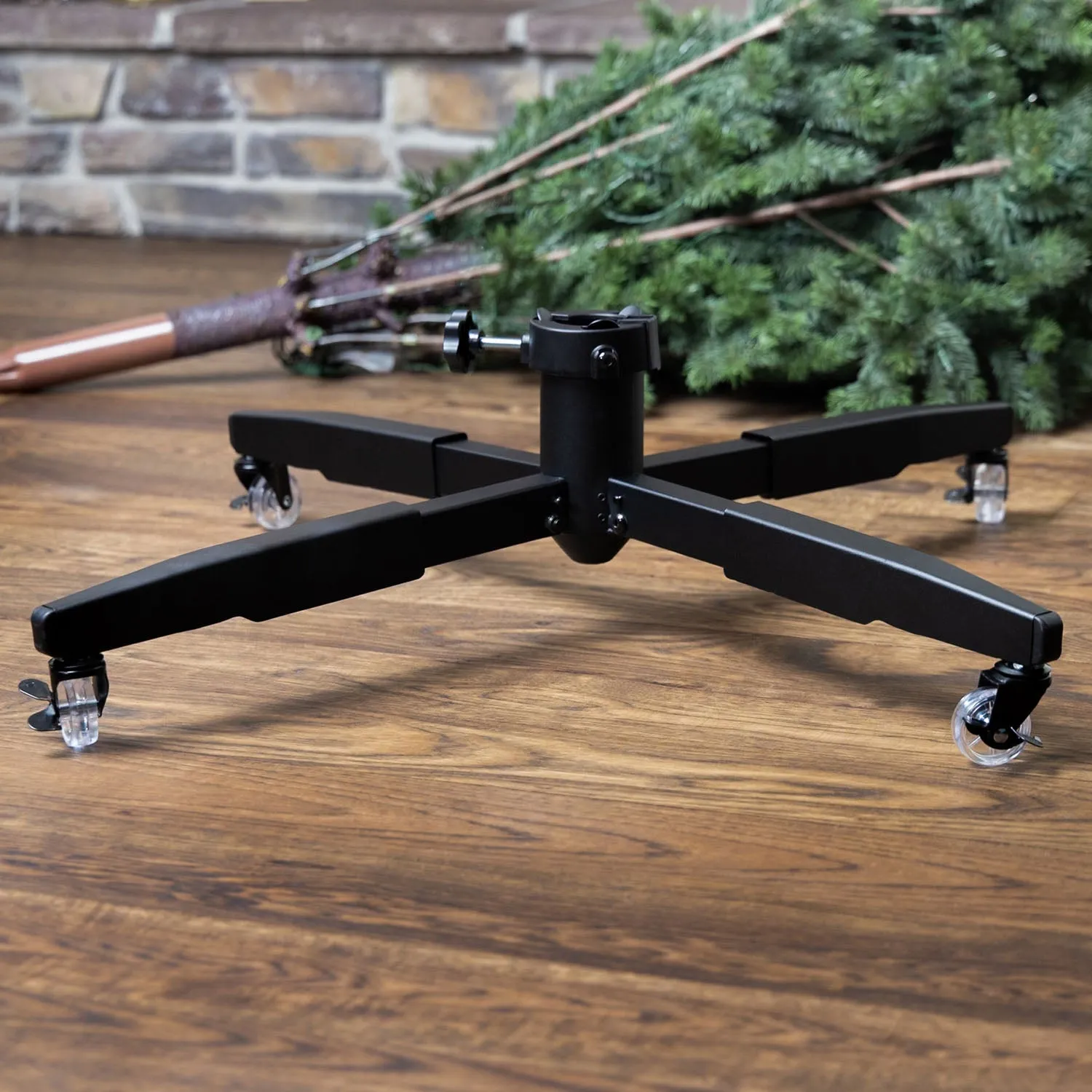 Metal Universal Rolling Tree Stand (Up to 12 ft Trees)