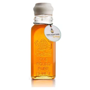 Pure Clover Honey in Wax-Dipped Embossed Honey Jar