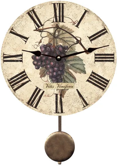 Purple Wine Grapes Clock- Wine Grapes Wall Clock