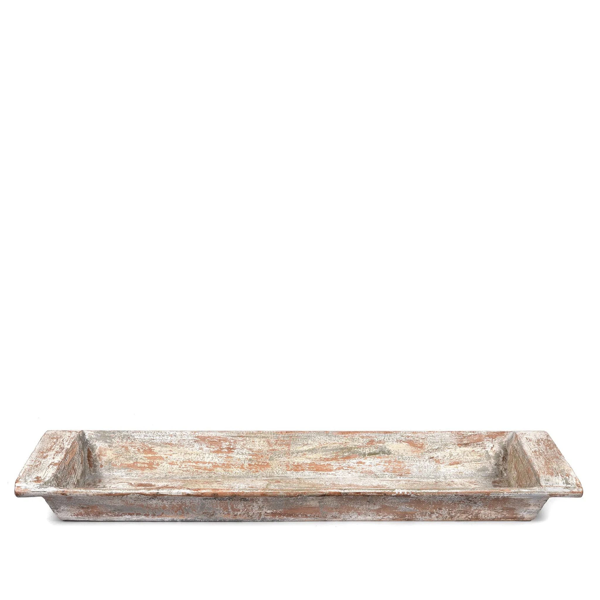 Vintage Carved Wooden Tray From Kerala