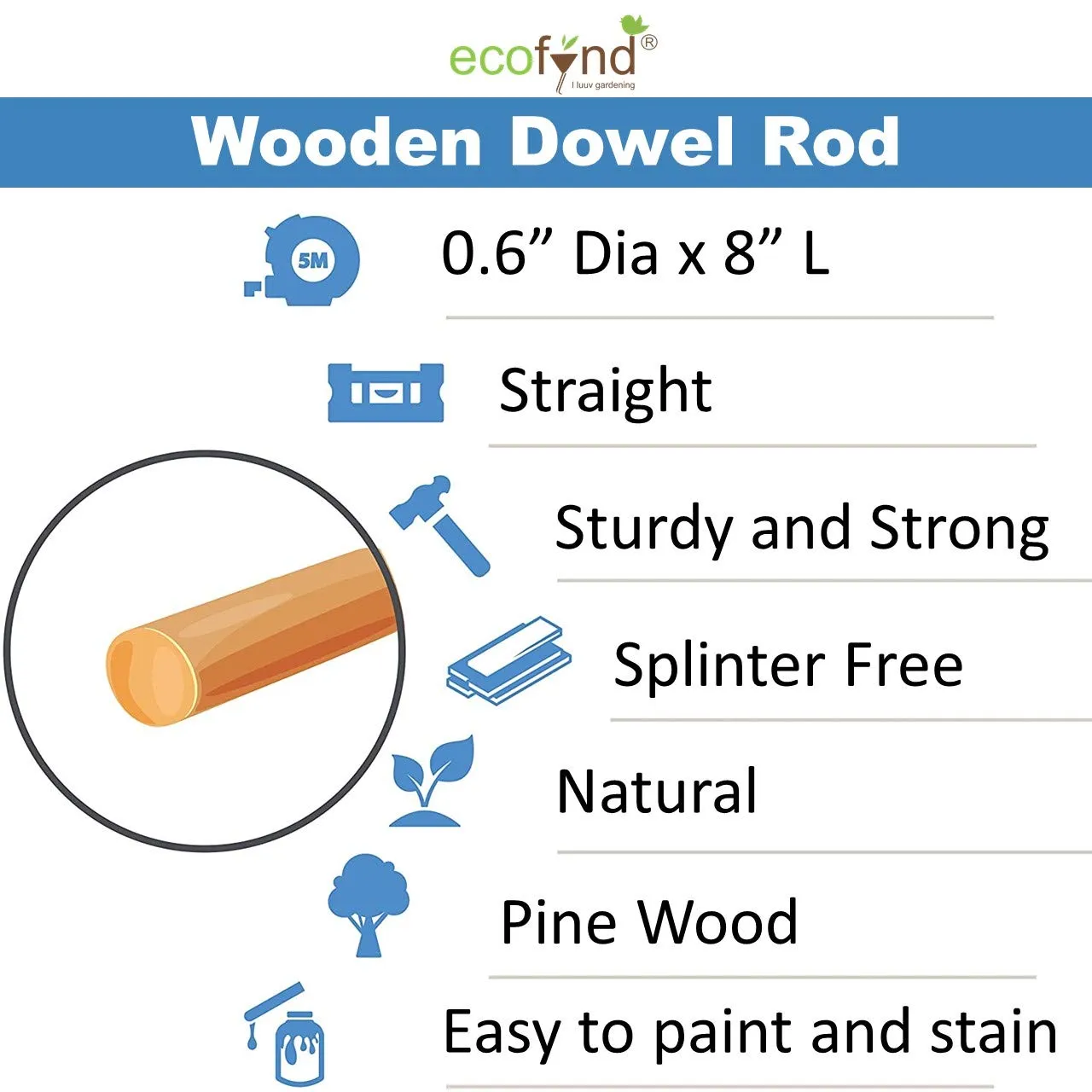 Wooden Dowel Rods